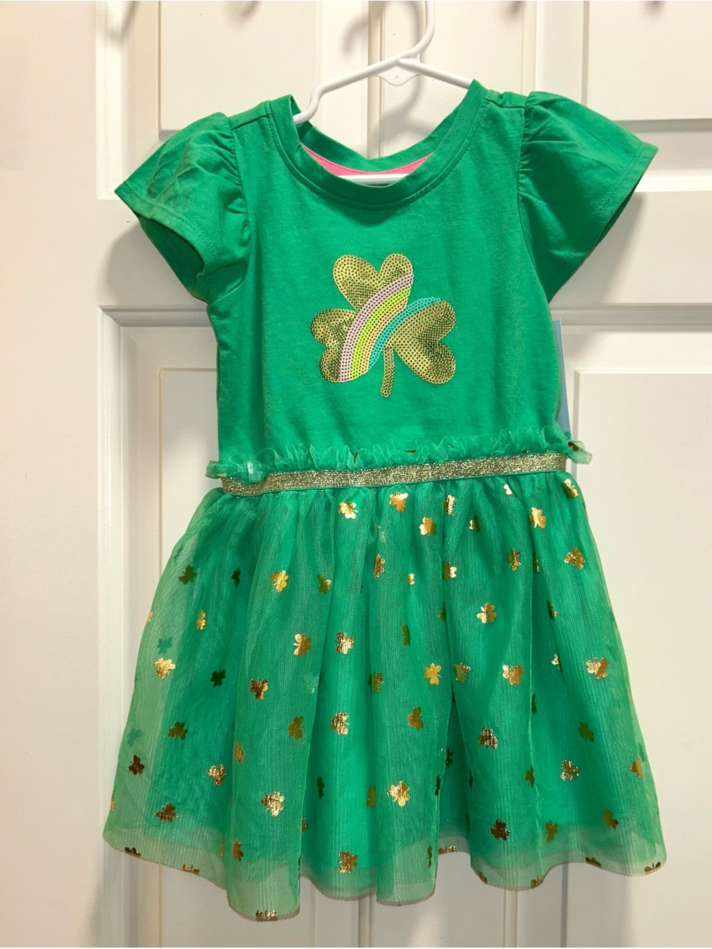 Cat & Jack St. Patrick's Day green dress Size 2T new
